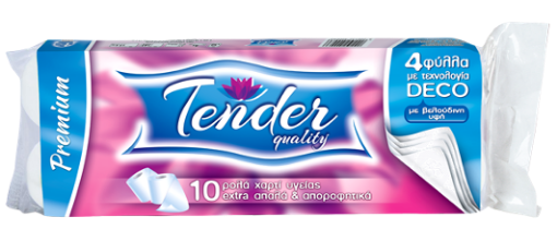 Εικόνα της Χ/Υ Tender 10ΤΕΜ 120gr Ultra Soft 4ΦΥΛ.DECO